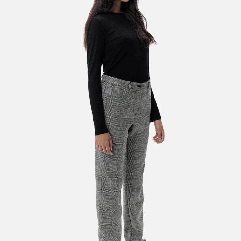 JOHN ELLIOTT York Trouser Pants HOUNDSTOOTH Size 2 Medium Dress Pants BLACK NWT